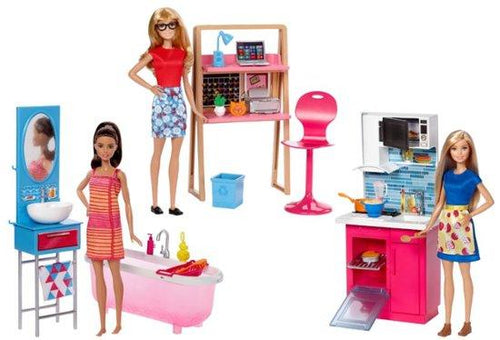 Barbie - Doll & Furniture Play Set - Styles May Vary